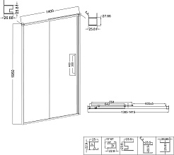 Niagara Душевой уголок Nova 140x80 NG-85-14TB-TB80-34 – фотография-12